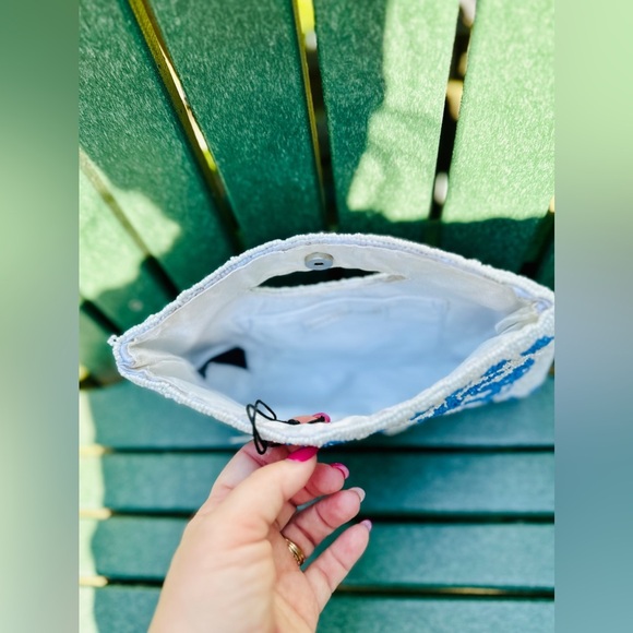 Viral TJMaxx/Marshalls Beaded Bag 🌊 Sincerely Jules Blue Beaded Clutch – NWT! - Picture 4 of 7